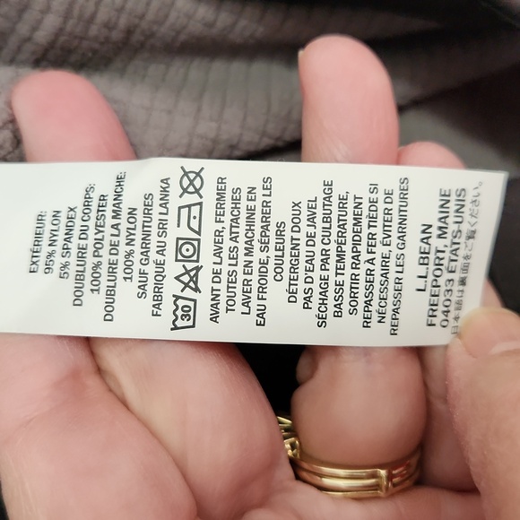 L.L. Bean Women's Black Jacket Coat With Detachable Hood Size Large - Picture 8 of 12